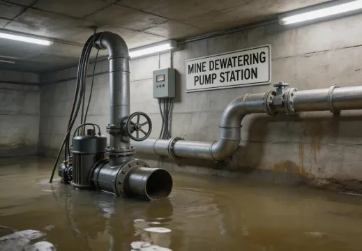 Mine dewatering pump station